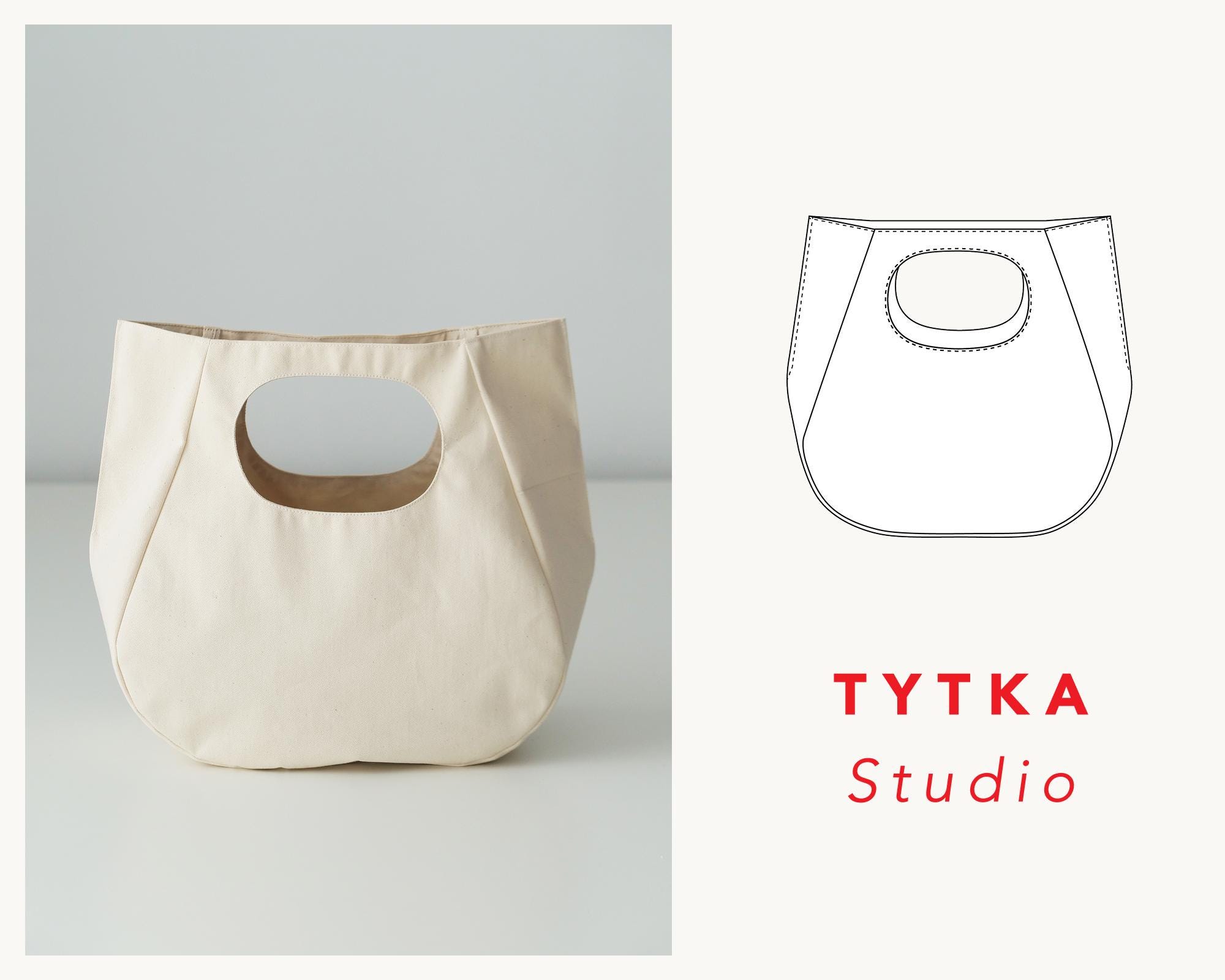 Oval Handle Tote | Shopping Tote | Sewing Pattern | Bag PDF Pattern | ONE SIZE