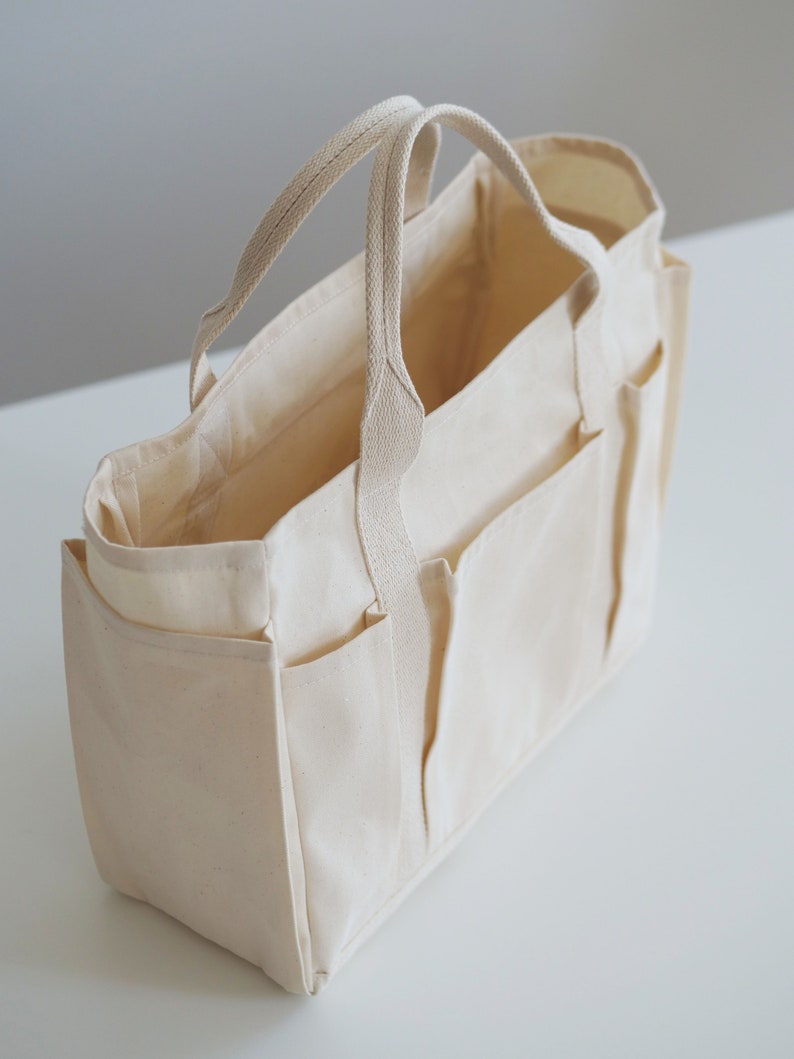 Multi-Pocket Grocery Tote ONE SIZE Sewing Pattern Shopping Bag Pattern PDF image 5