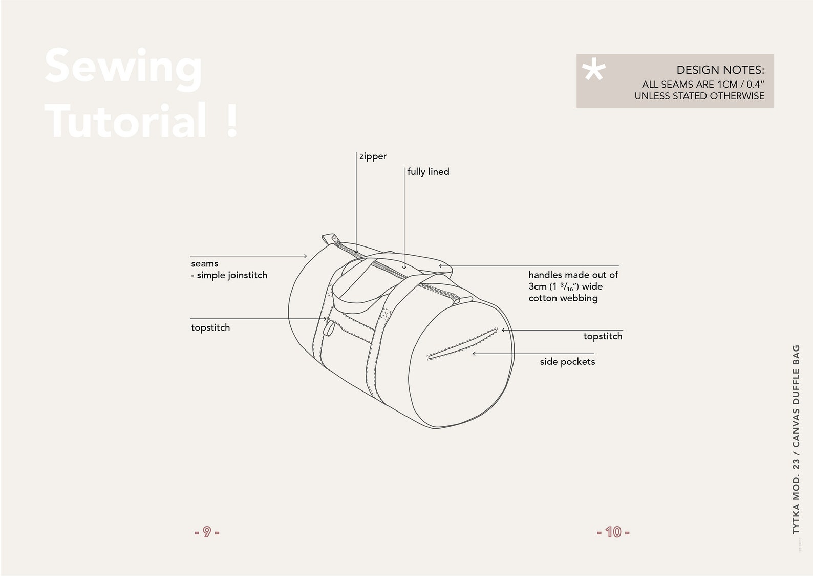 Canvas Duffle Bag Canvas Bag Gym Bag Sewing Pattern Etsy