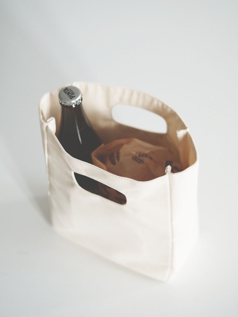Simple Lunch Bag Tote Bag 2 SIZES PDF pattern 画像 7