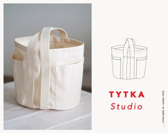 Caddy Tote | Bucket Bag | Canvas Bag | Sewing Pattern | Shopping Bag Pattern PDF