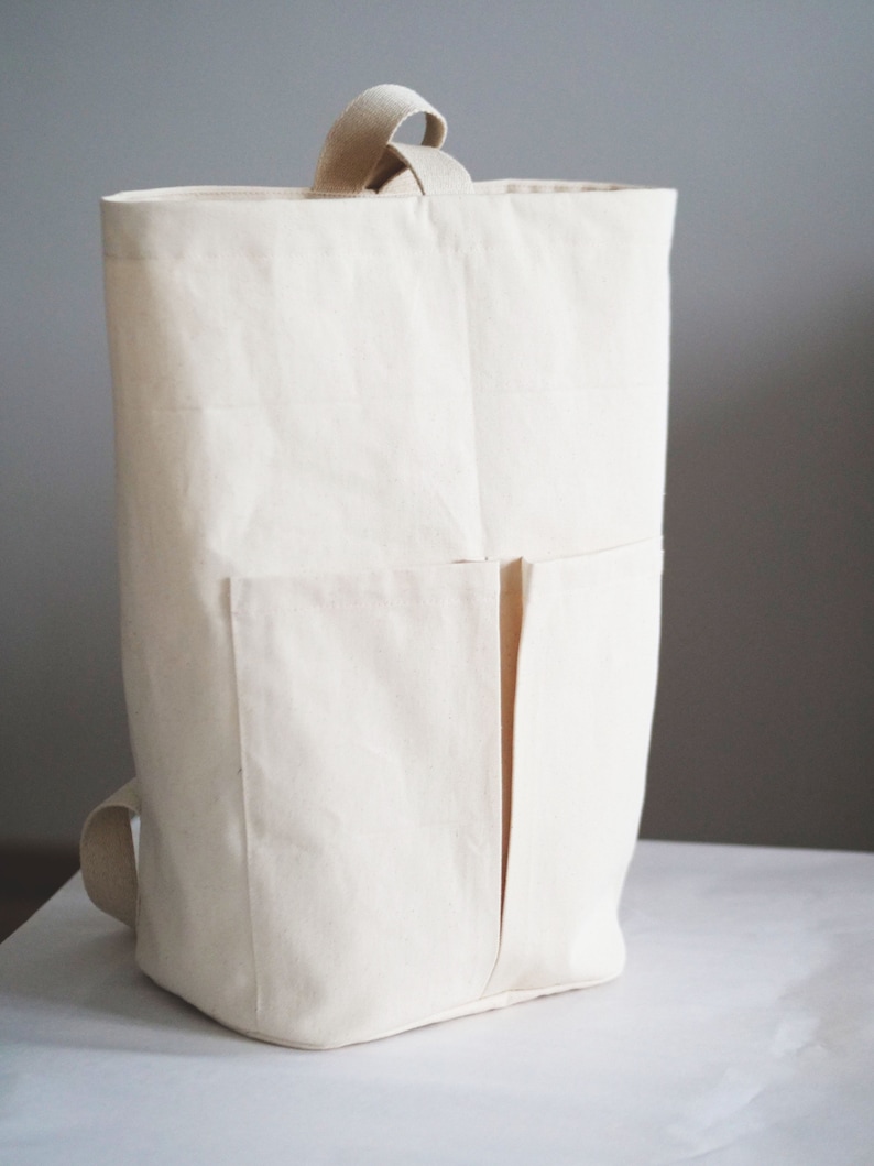 Big Bucket Bag Canvas Backpack Canvas Bag Sewing Pattern Etsy