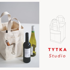 Wein Halter Tote | Wein Tasche | PDF Schnittmuster | Einheitsgröße