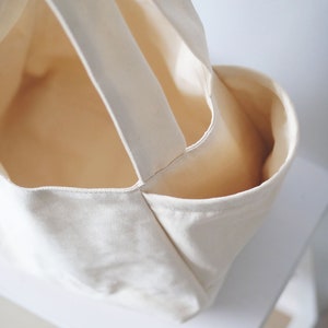 Side Pocket Basket sizes SMALL LARGE Canvas Bag Sewing Pattern Shopping Bag Pattern PDF image 4