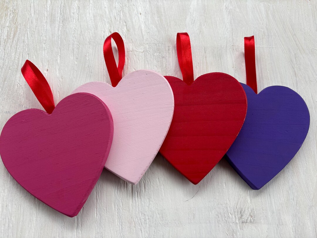 Hanging Wood HEART 4 Inch - Etsy