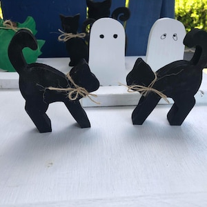 Halloween black cats /kitties Counter Sitters, scary kitties