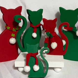 Christmas CATS/Kitties / Wood Cats