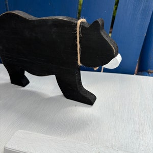 Wooden Large GRIZZLY BEAR Counter Sitter/Animal Lover Gift