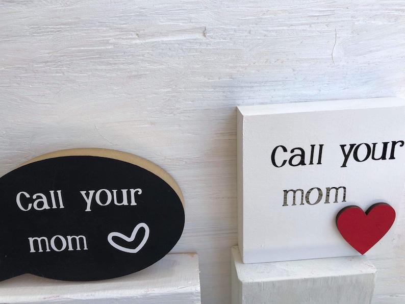 Call your MOM /Dad Standup wooden sign/text bubble decor image 6