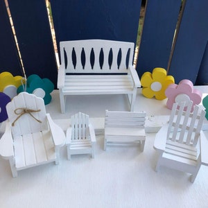 Adirondack Beach chair. Bench, WOOD Decoration, Small and mini