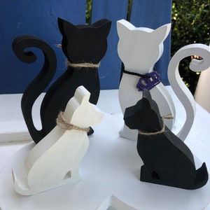 Colorful Wooden CATS & DOGS / Wood /rustic, Farmhouse decor