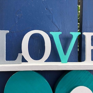 LOVE SIGN, wooden stand, home decor, Counter sign, tiered tray