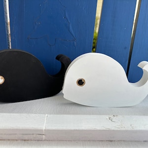 Wooden whale, summer, beach, Chunky, tiered tray decor