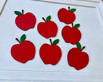 Wooden APPLE magnets