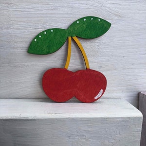 CHERRY lovers WOOD Magnets image 8