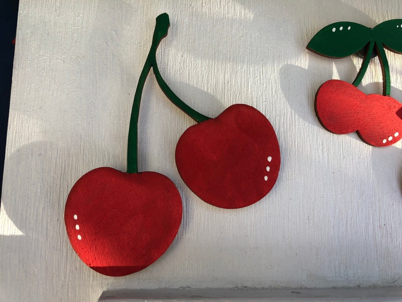 CHERRY lovers WOOD Magnets image 4