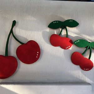 CHERRY lovers WOOD Magnets image 7