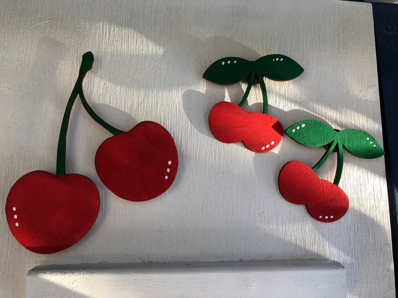 CHERRY lovers WOOD Magnets image 10