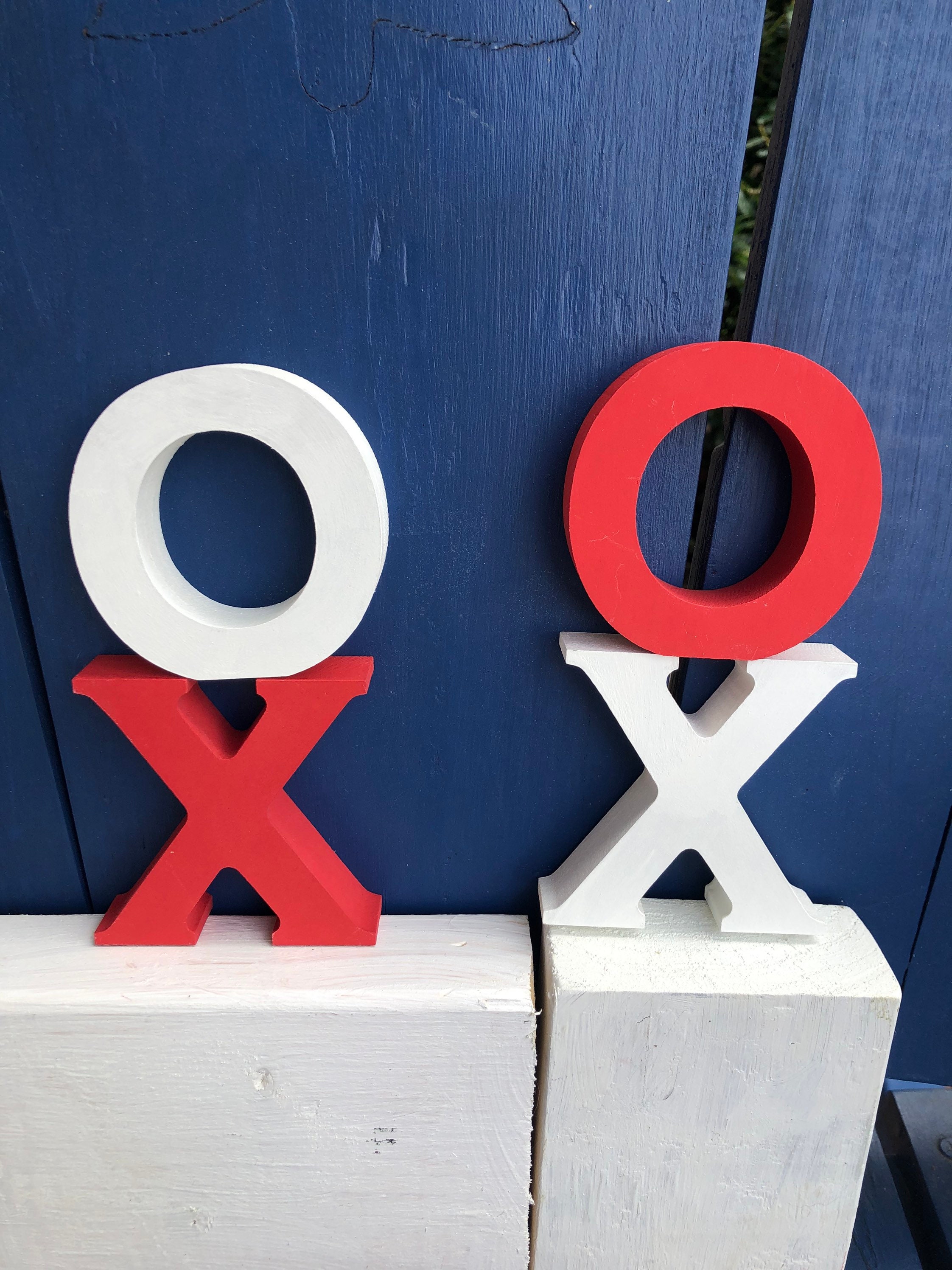 XO Wooden Decorative Letters - Home Decor - 2 Pieces, 13784219