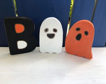 Boo set signs / Wood / BOO with ghosts SET decor