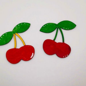 CHERRY lovers WOOD Magnets image 3
