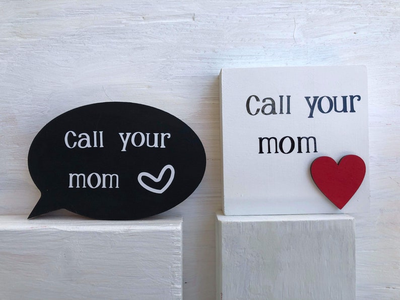 Call your MOM /Dad Standup wooden sign/text bubble decor image 7