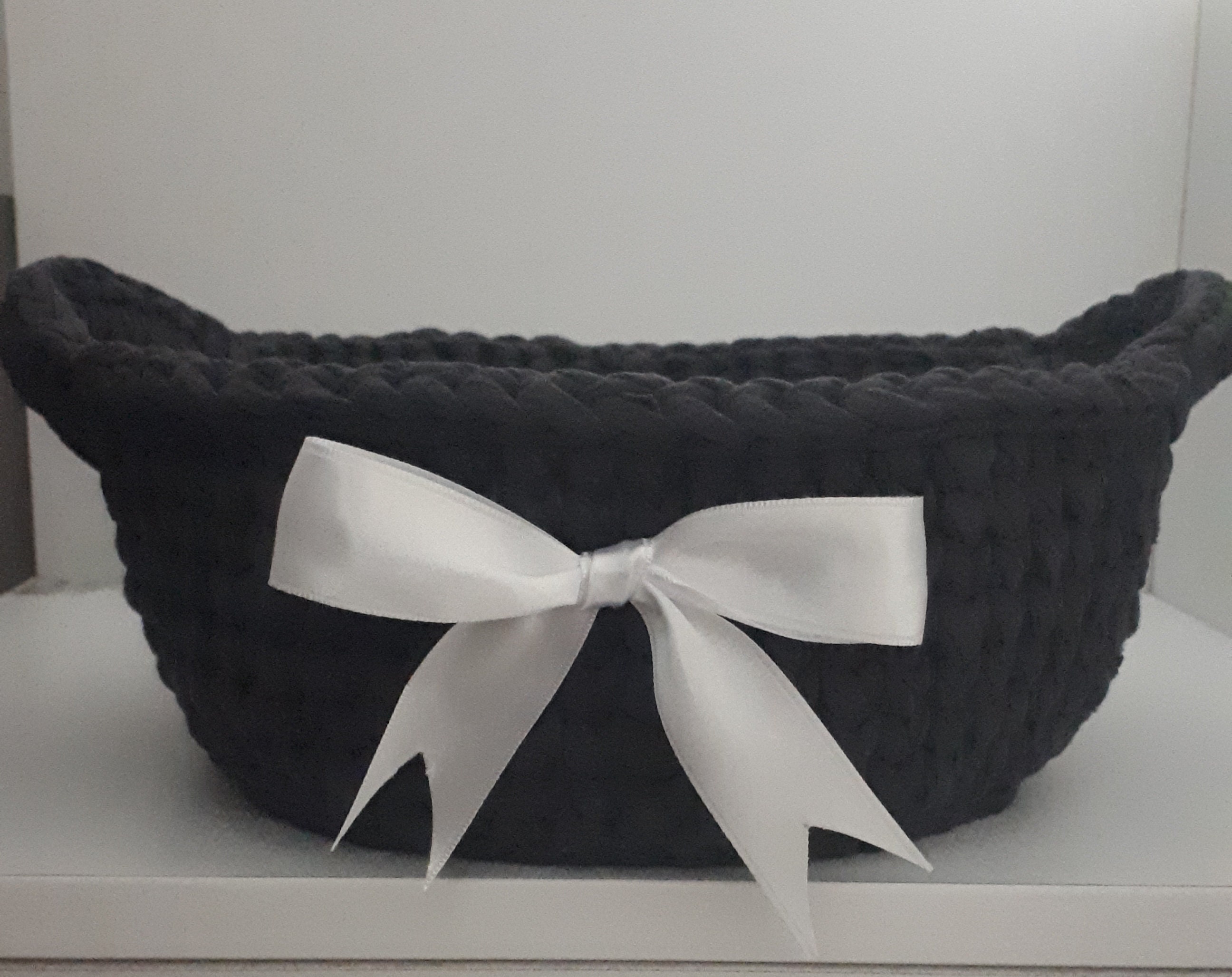 Cesta de almacenamiento negro decoración para el hogar | Etsy