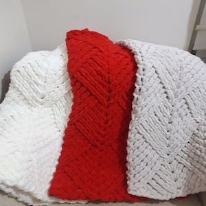 Knitted beige couch blanket, boho throw blanket for your sofa, decorative beige blanket, throw blanket couch, aesthetic living room blanket
