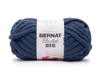 Bernat BIG Blanket Chenille Style Yarn 100% Polyester Machine Wash and Dry Crochet Knit Weaving