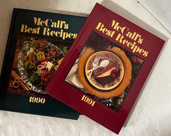 1990 - 1991 McCall’s Best Recipes Annual Cookbook Vintage Hardcover Book