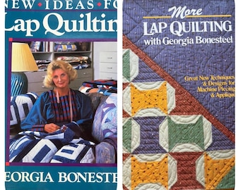 1985 1987 More Lap Quilting OR New Ideas for Lap Quilting by Georgie Bonesteel Vintage Hardcover Craft Quilt Book