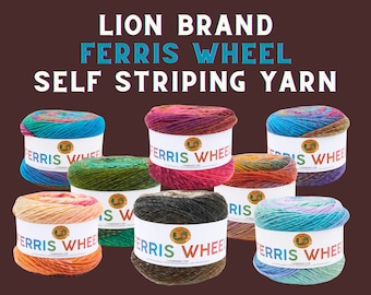 Lion Brand Yarn | Ferris Wheel Yarn | Weight 4 | 270 yd | 100% Acrylic | Roving | Worsted Weight