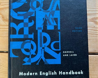 1962 Modern English Handbook Third Edition Gorrell and Laird Prentice-Hall Hardcover Vintage Book
