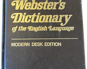 1988 New Webster’s Dictionary of the English Language | Vintage Book | Secretaries’ Guide | Brown | Hardcover | Modern Desk Edition