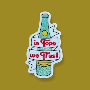 Topo Chico Glitter Sticker | Waterproof | Cute Sticker