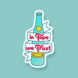 Topo Chico Glitter Sticker | Waterproof | Cute Sticker