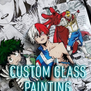 Glass Painting Anime Etsy