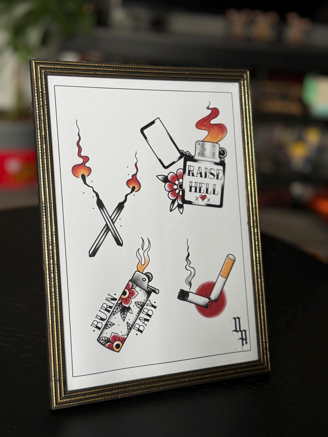 Traditional Tattoo Flash Art Print: Matte Finish A4 Home Decor - Etsy