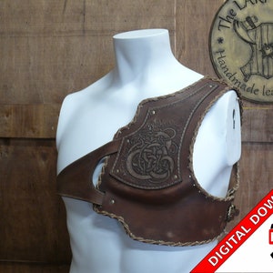 Leather chest viking armor cuirass pattern PDF witcher LARP roleplay medieval do it yourself instructions