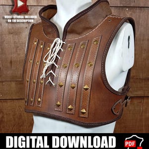 Chest armor leather pattern | Witcher LARP warrior | DIY instructions