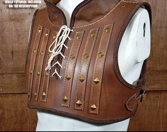 Chest armor leather pattern | Witcher LARP warrior | DIY instructions