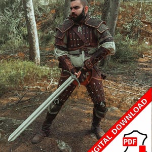 Leather armor bundle LARP Easy to make leatherworking instructions PDF