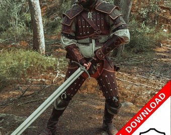 Leather armor bundle LARP Easy to make leatherworking instructions PDF