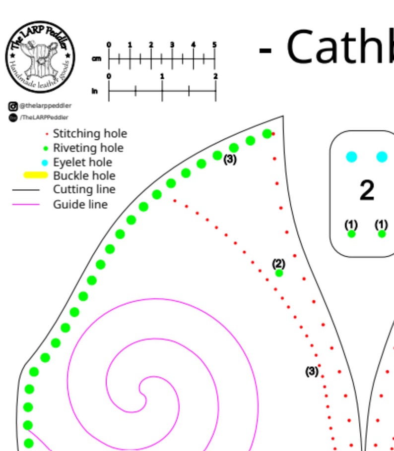 Woman Armor Leather Pattern | Female Druid LARP | Patterns & Instructions image 14