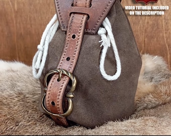Coin purse leather pattern | Medieval LARP purse | DIY and instructions
