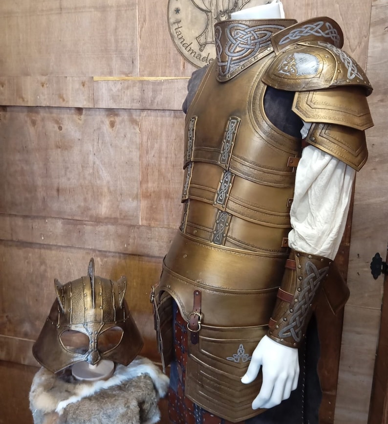 Leather Pattern for Fantasy Knight Armor | DIY Leathercrafting Template for Cosplay and LARP