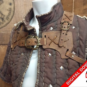 Leather pattern DIY template Witcher LARP medieval Leather harness rogue roleplay thief fantasy holder