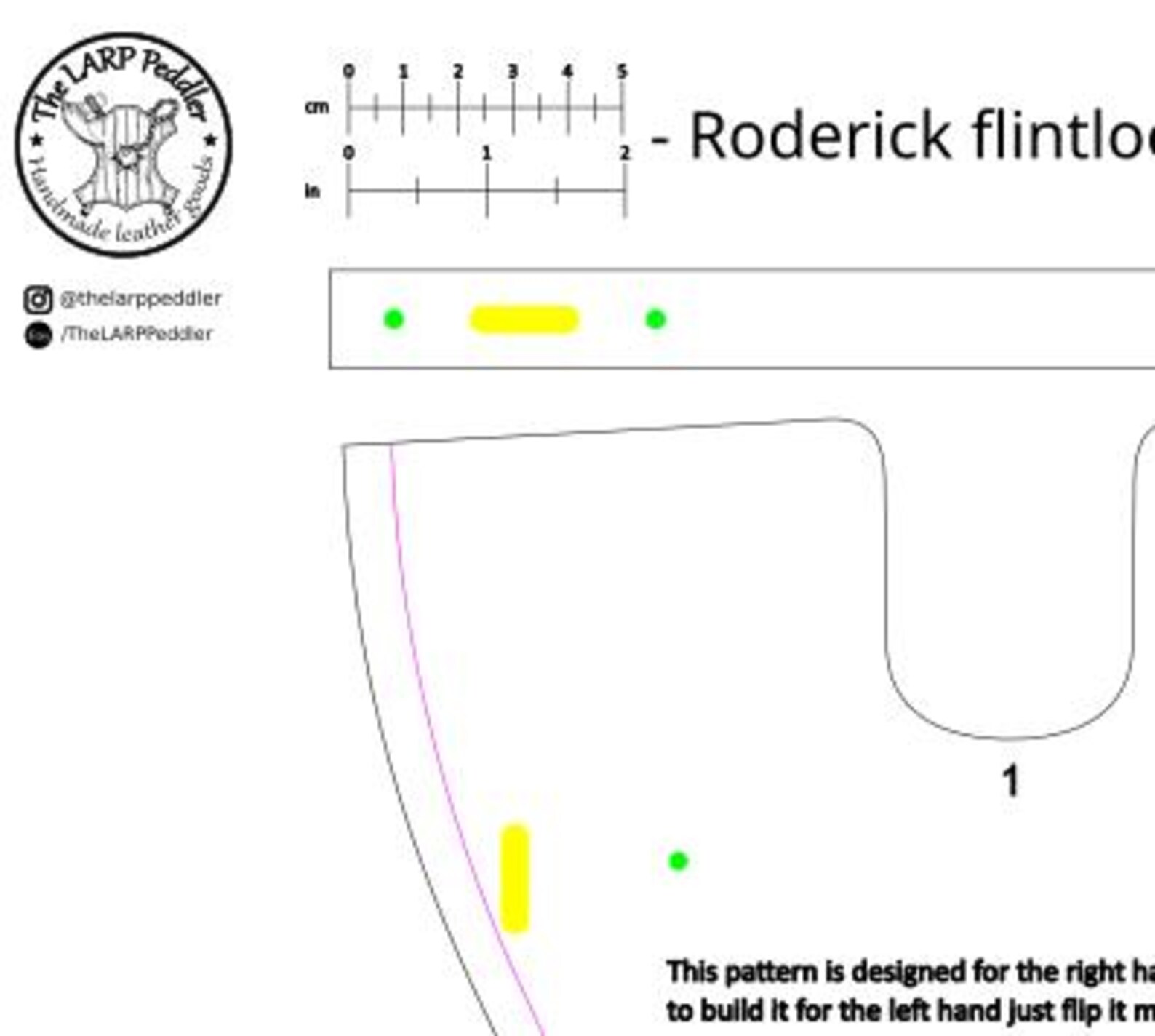 Leather Holster Pattern PDF Flintlock Gun LARP Roleplay Medieval Do It ...