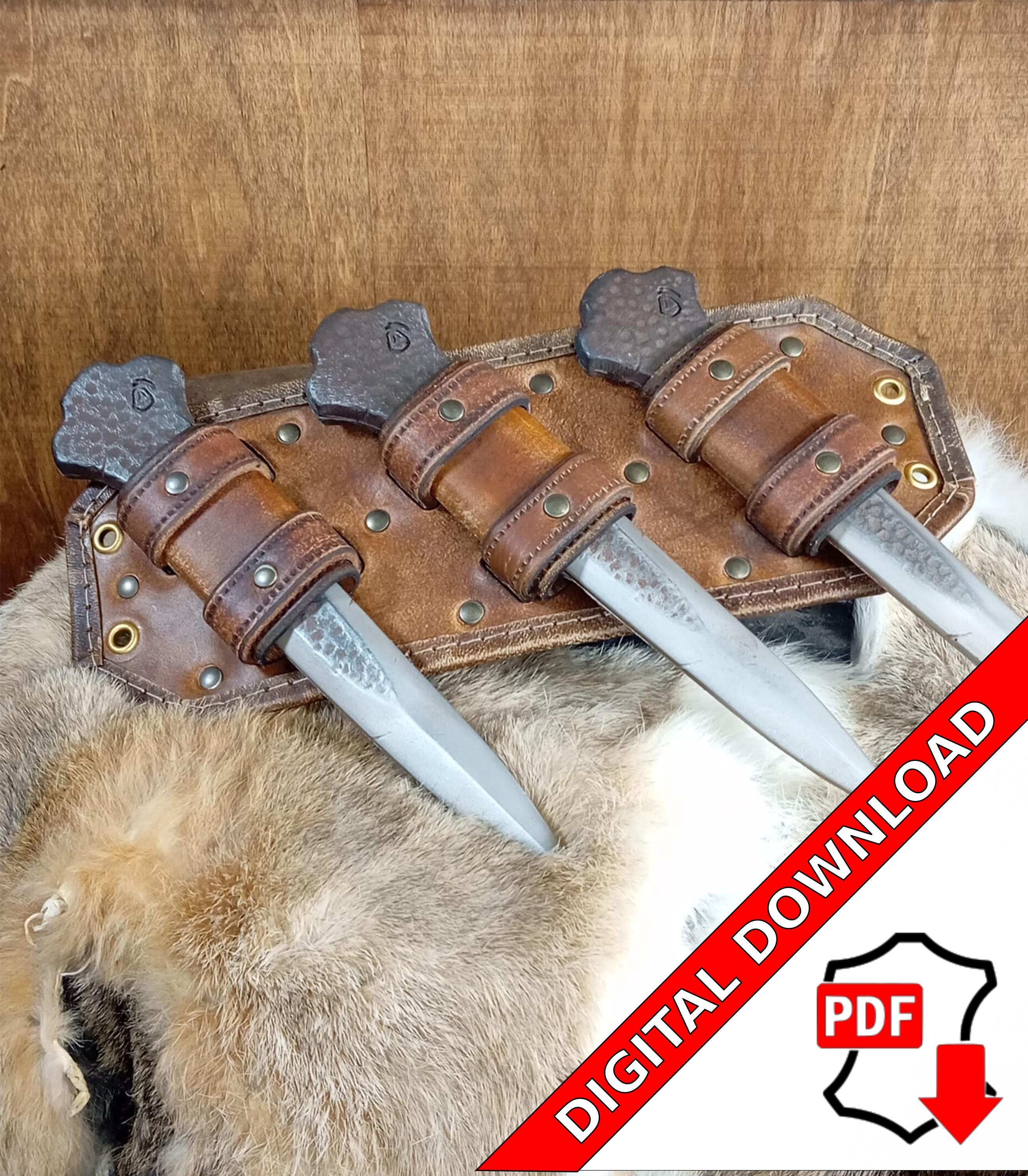 ステンレスダガーナイフ レザー鞘付き 箱無し ステンレスダガーナイフ レザー鞘付き 箱無し