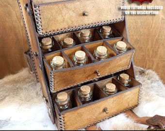 Leather potion bag | LARP alchemist | DIY instructions